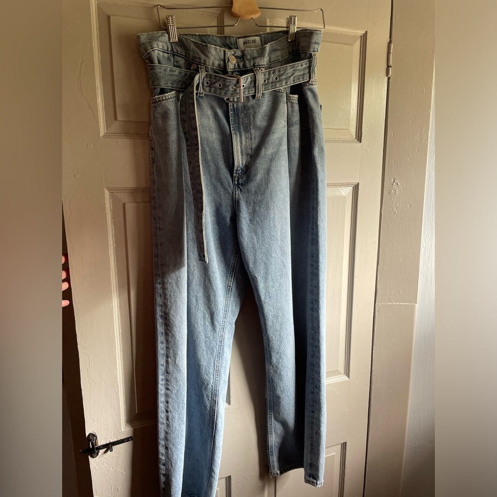 Never worn agolde belted jeans size 4/27